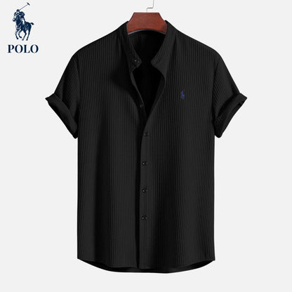 Polo Hampton Collar Shirt Belleza & Glamour Black S 