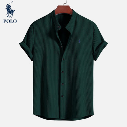 Polo Hampton Collar Shirt Belleza & Glamour Dark Green S 