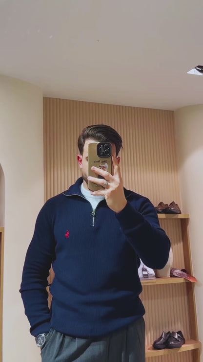RL Heritage Quarter-Zip Knit Sweater